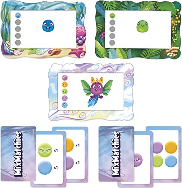 MixMatchies Card Game partes