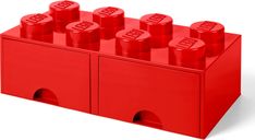 8-stud Bright Red Storage Brick Drawer components