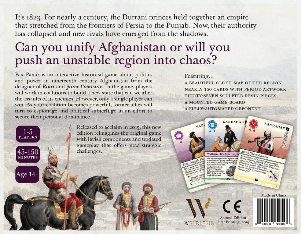 Pax Pamir (Second Edition) back of the box