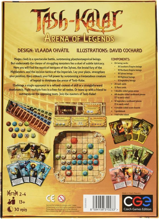 Tash-Kalar: Arena of Legends back of the box