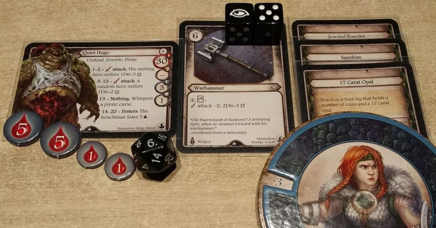 Aventuria: Ship of Lost Souls components