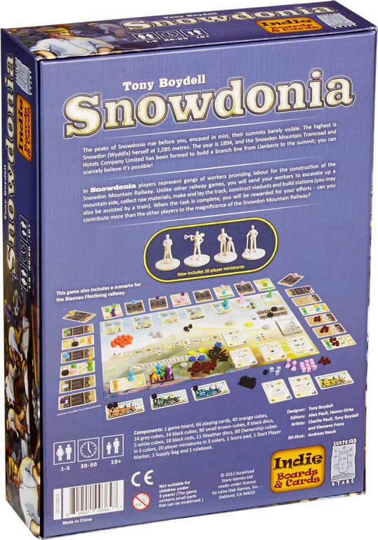 Snowdonia achterkant van de doos