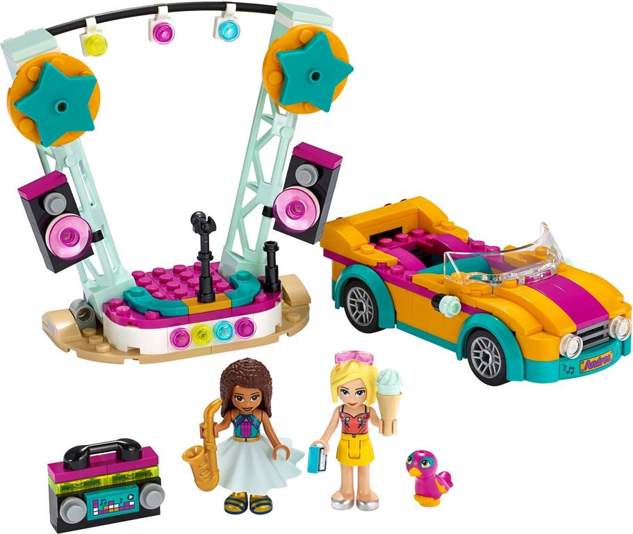 LEGO® Friends L'auto e il palco di Andrea componenti