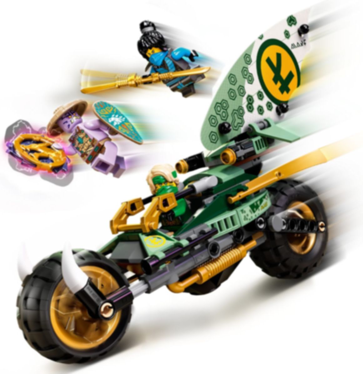 LEGO® Ninjago Chopper de la Jungla de Lloyd jugabilidad