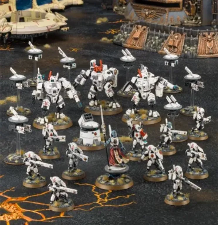 Warhammer 40.000 Tau Empire XV8 Crisis Battlesuit Team