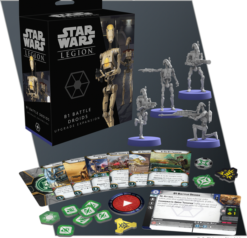 Star Wars: Legion – B1 Battle Droids Upgrade Expansion components