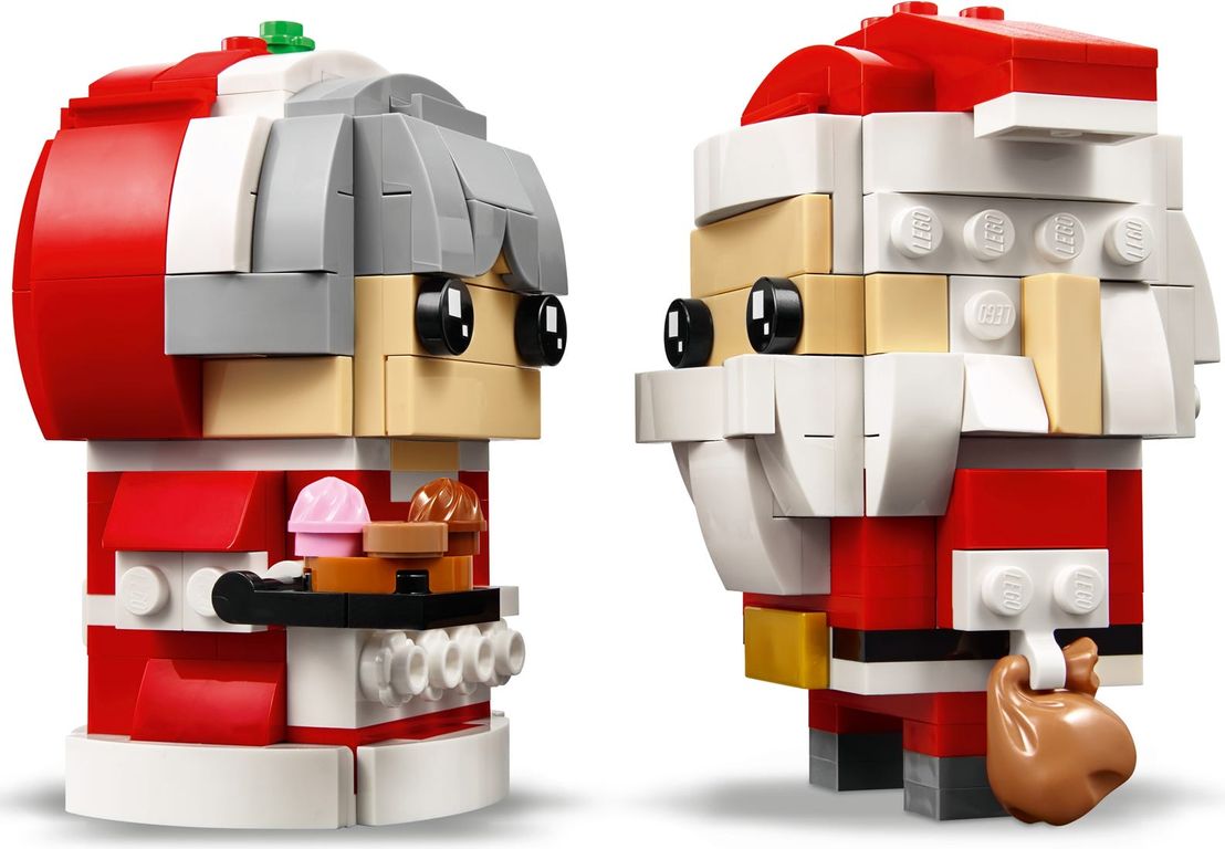 LEGO® BrickHeadz™ Sig. e Sig.ra Babbo Natale componenti