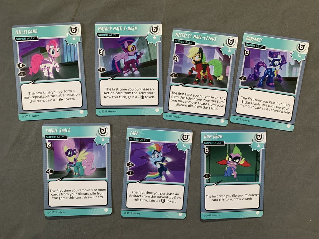 My Little Pony: Adventures in Equestria Deck-Building Game – True Talents Expansion kaarten