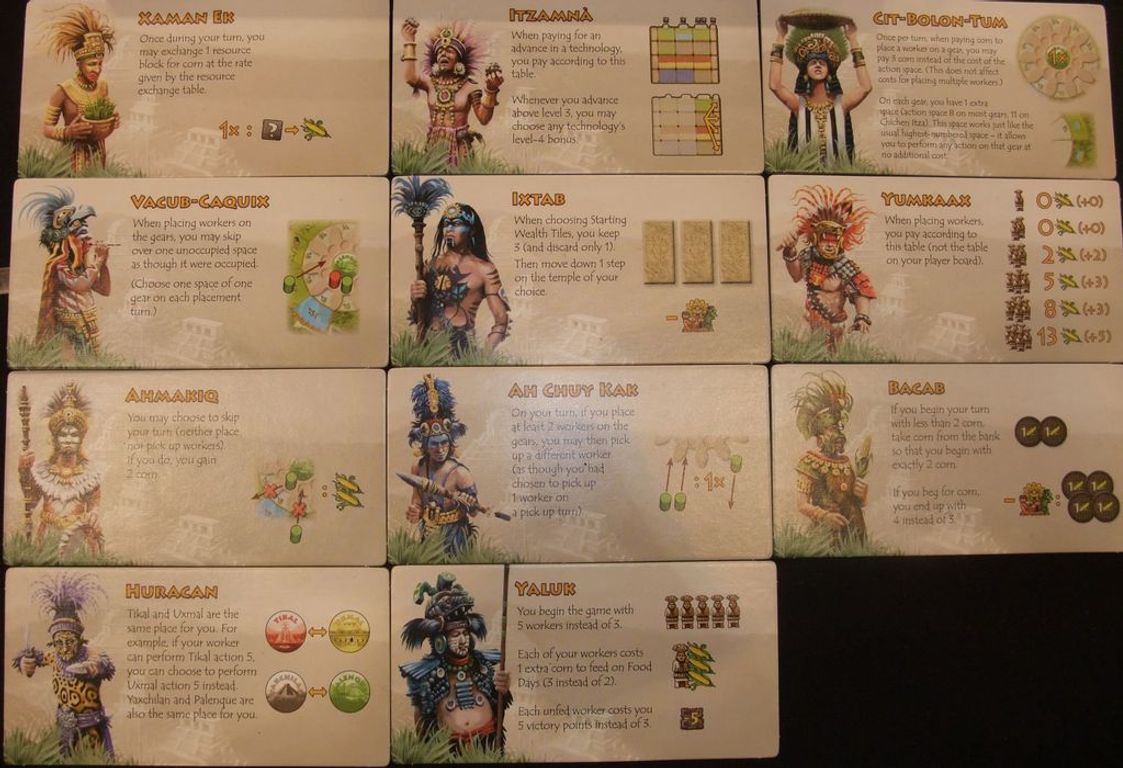 Tzolk'in: The Mayan Calendar - Tribes & Prophecies cards