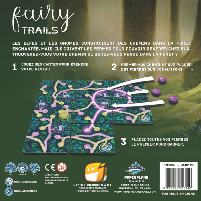 Fairy Trails dos de la boîte