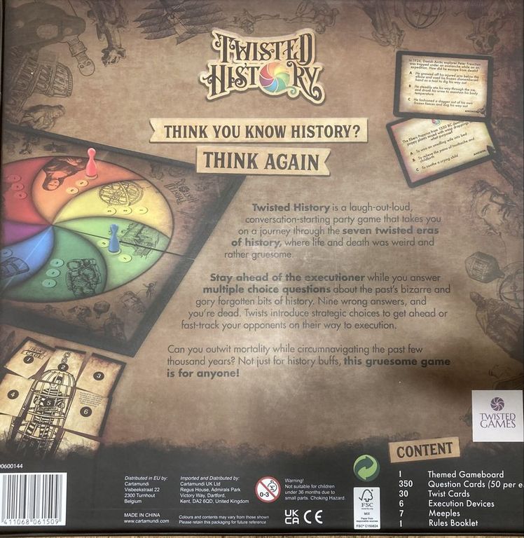 Twisted History back of the box