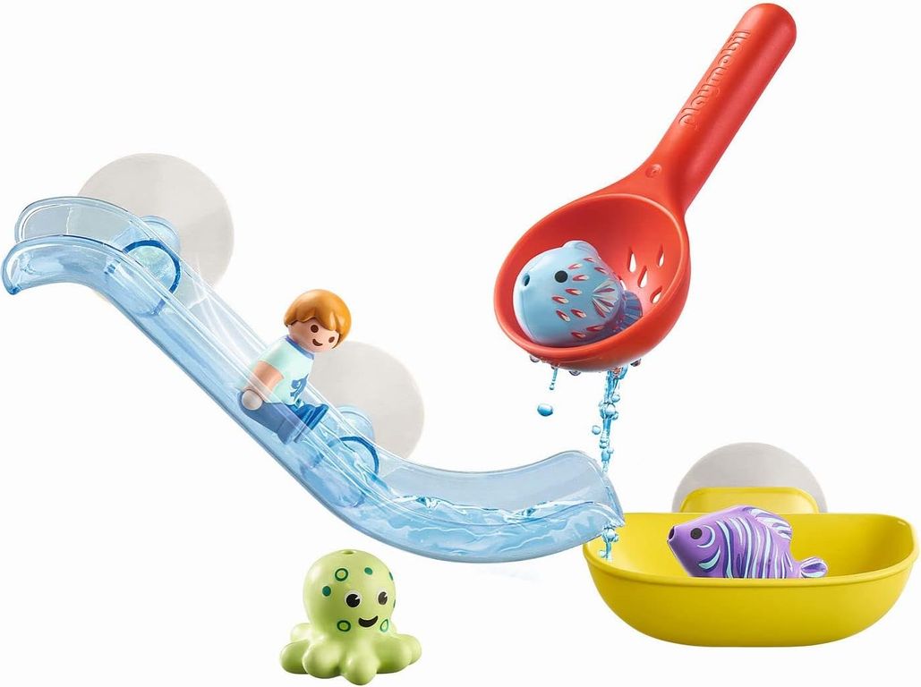 Playmobil® 1.2.3 Water Slide with Sea Animals components