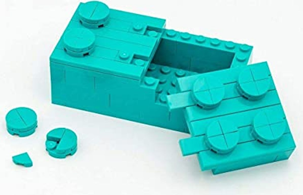 Buildable 2x4 Teal Brick komponenten