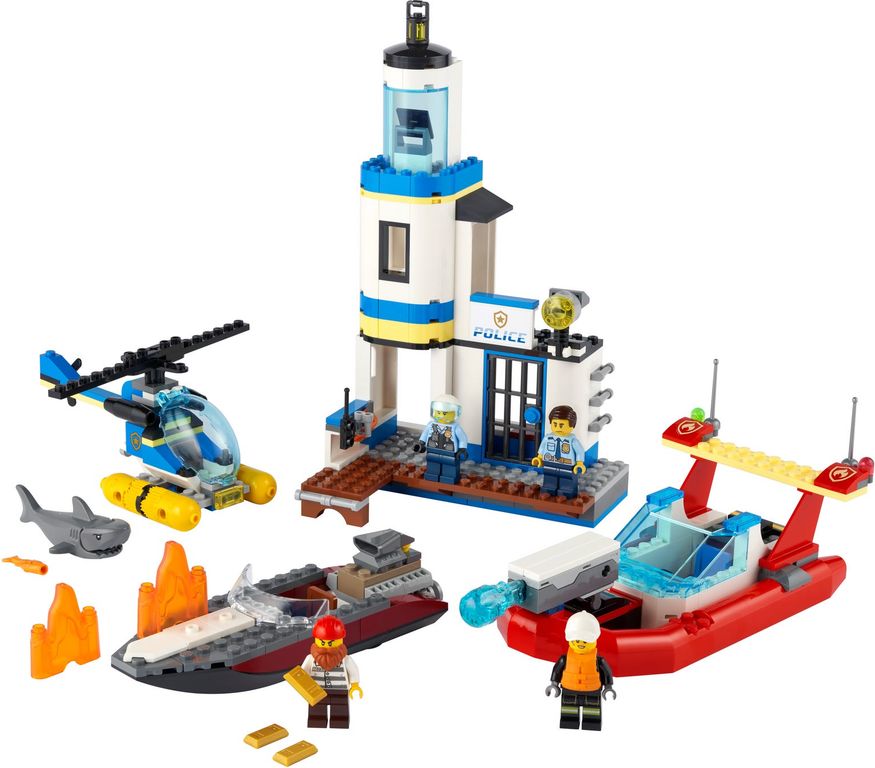 LEGO® City Policías y Bomberos: Misión en la Costa partes