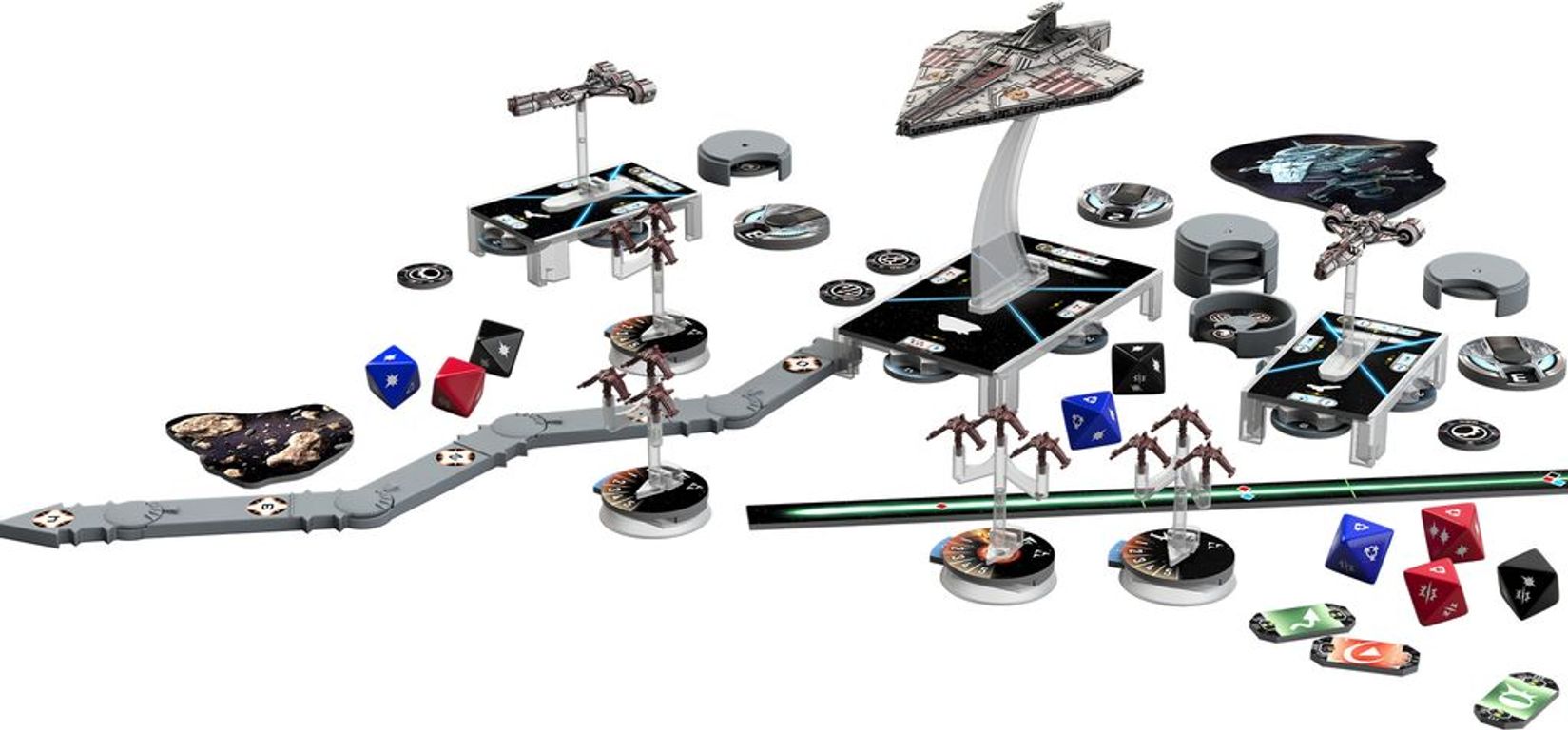 Star Wars: Armada – Galactic Republic Fleet Starter componenten