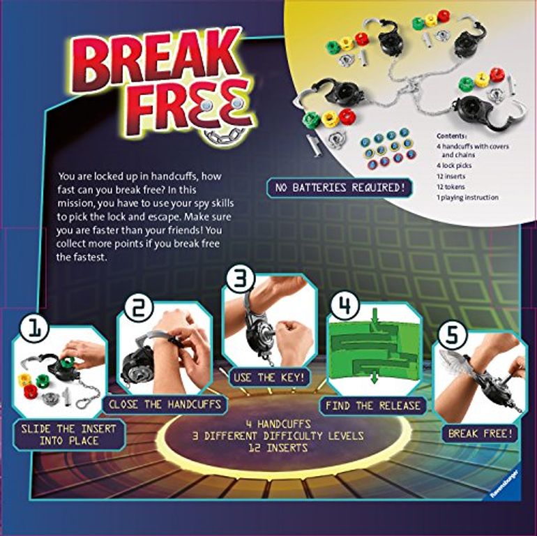 Spy Code: Break Free back of the box