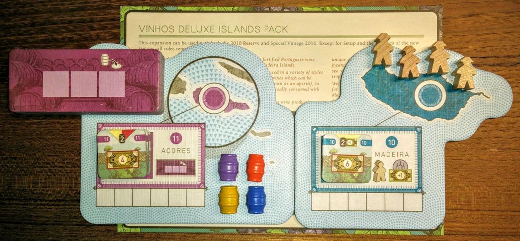 Vinhos Deluxe Edition: Islands Expansion Pack components