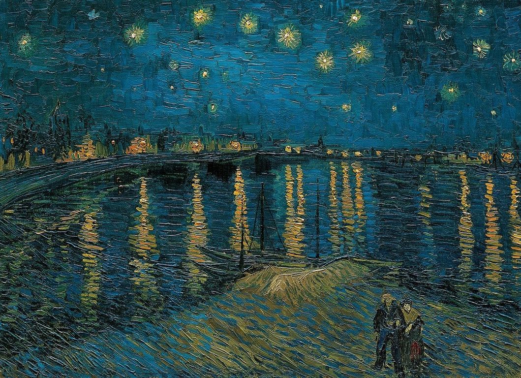 Van Gogh Sternennacht an der Rhone