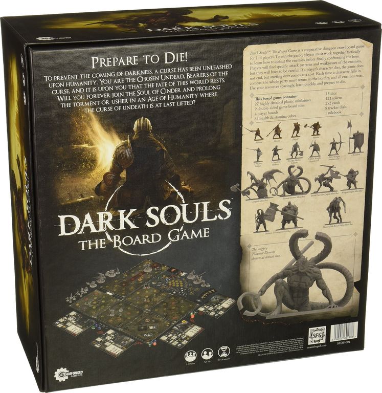 Dark Souls: The Board Game back of the box