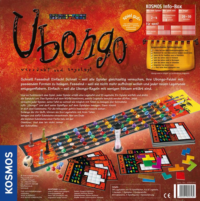 Ubongo back of the box