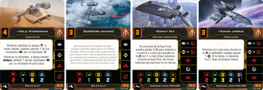 Star Wars: X-Wing (Second Edition) – Fugitives and Collaborators Squadron Pack cards