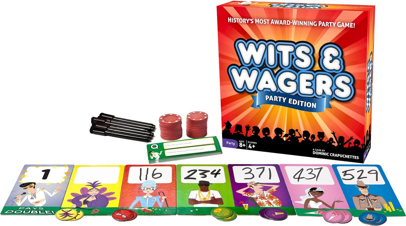 Weten & wedden partyspel componenten