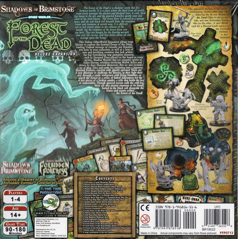 Shadows of Brimstone: Other Worlds – Forest of the Dead back of the box