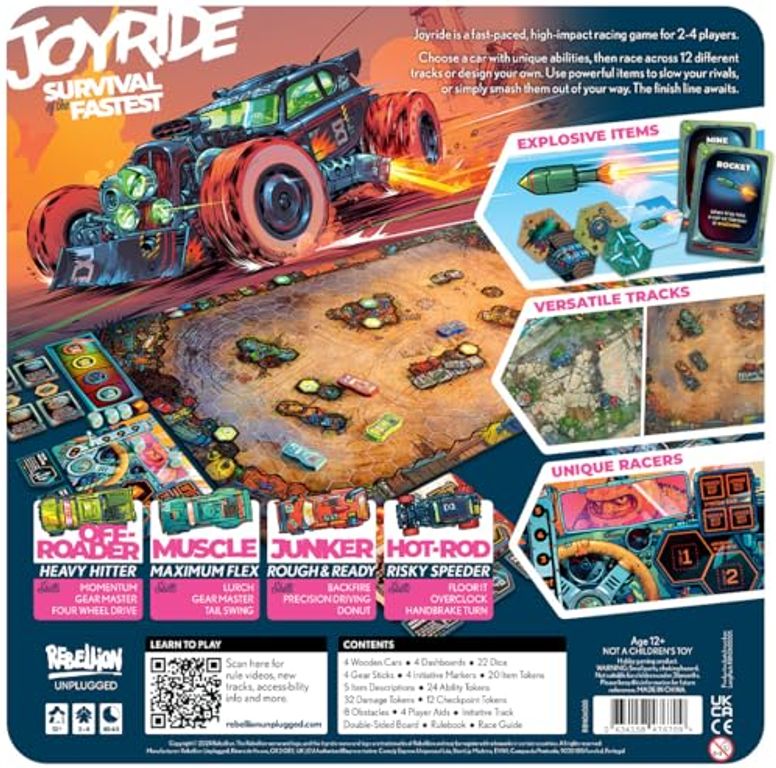 Joyride: Survival of the Fastest parte posterior de la caja