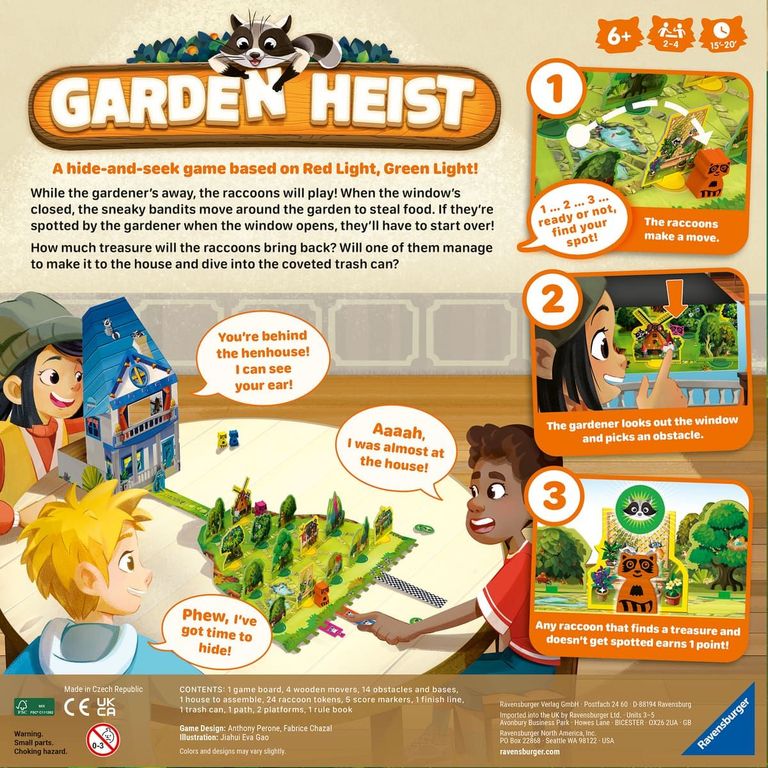 Garden Heist dos de la boîte