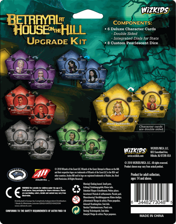 Betrayal at House on the Hill: Upgrade Kit rückseite der box