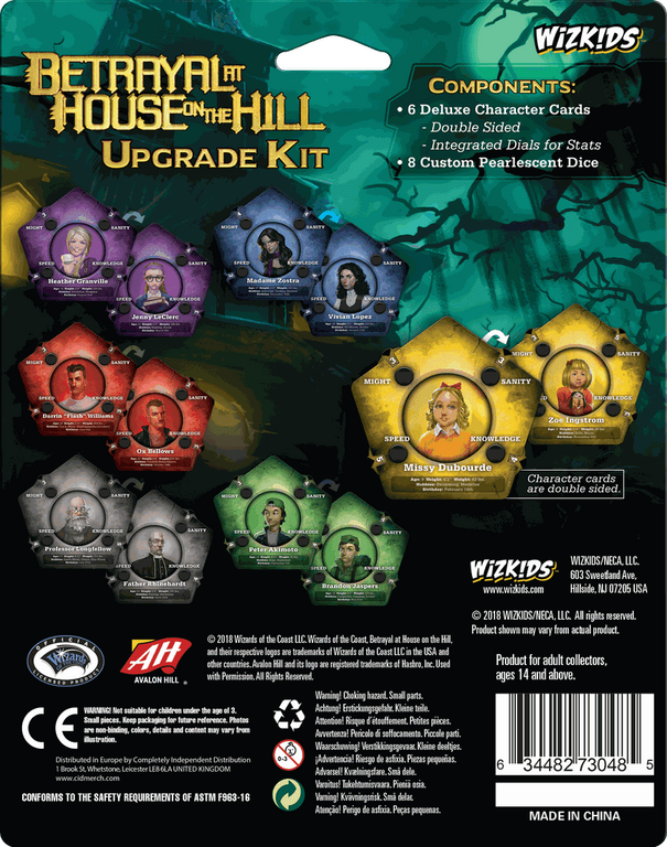 Betrayal at House on the Hill: Upgrade Kit parte posterior de la caja