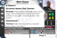 Star Wars: Legion – Moff Gideon Commander Expansion card