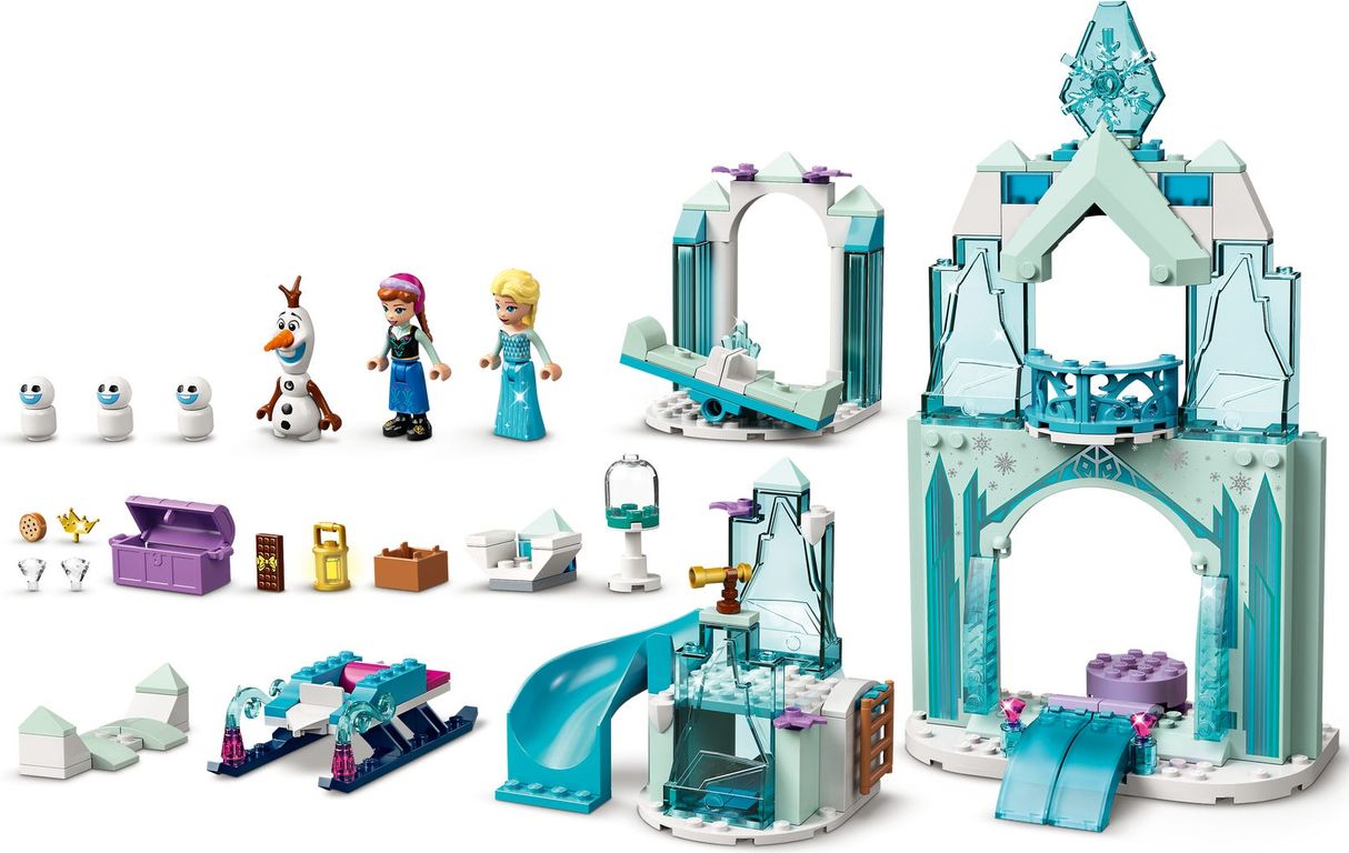 LEGO® Disney Il paese delle meraviglie ghiacciato di Anna ed Elsa componenti