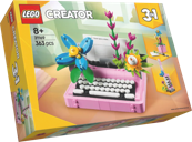 Schreibmaschine mit Blumen
