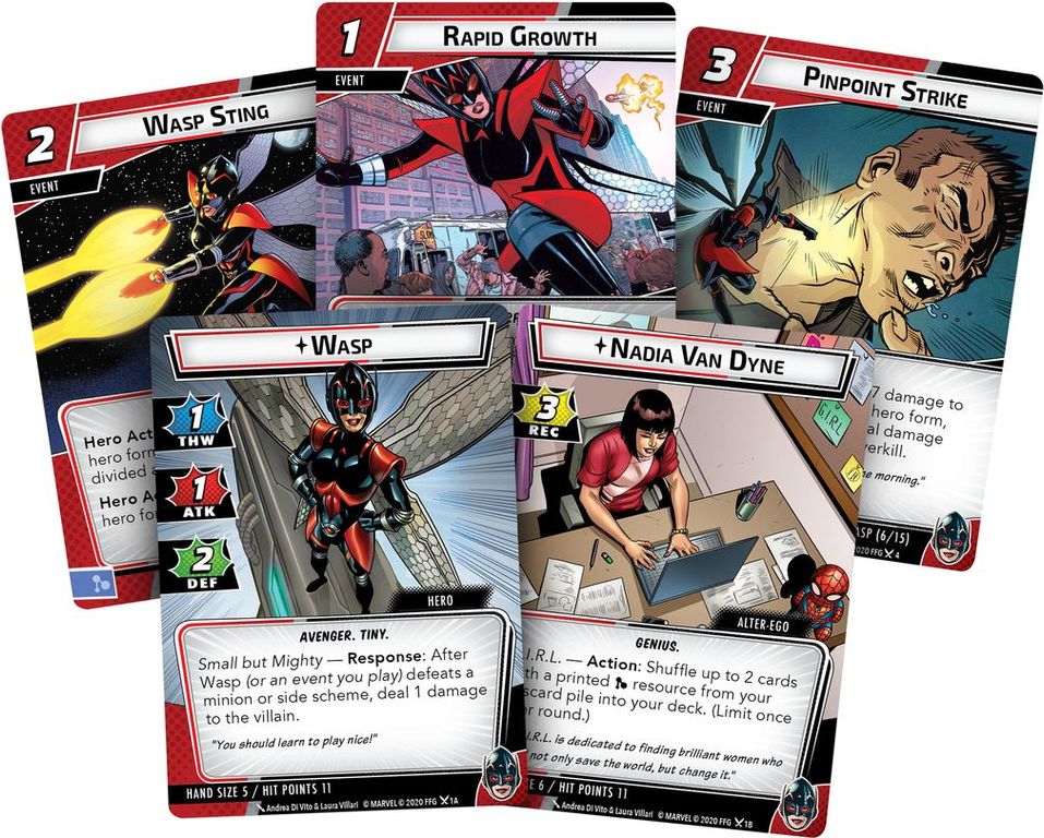 Marvel Champions: El Juego de Cartas – Avispa Pack de Héroe cartas