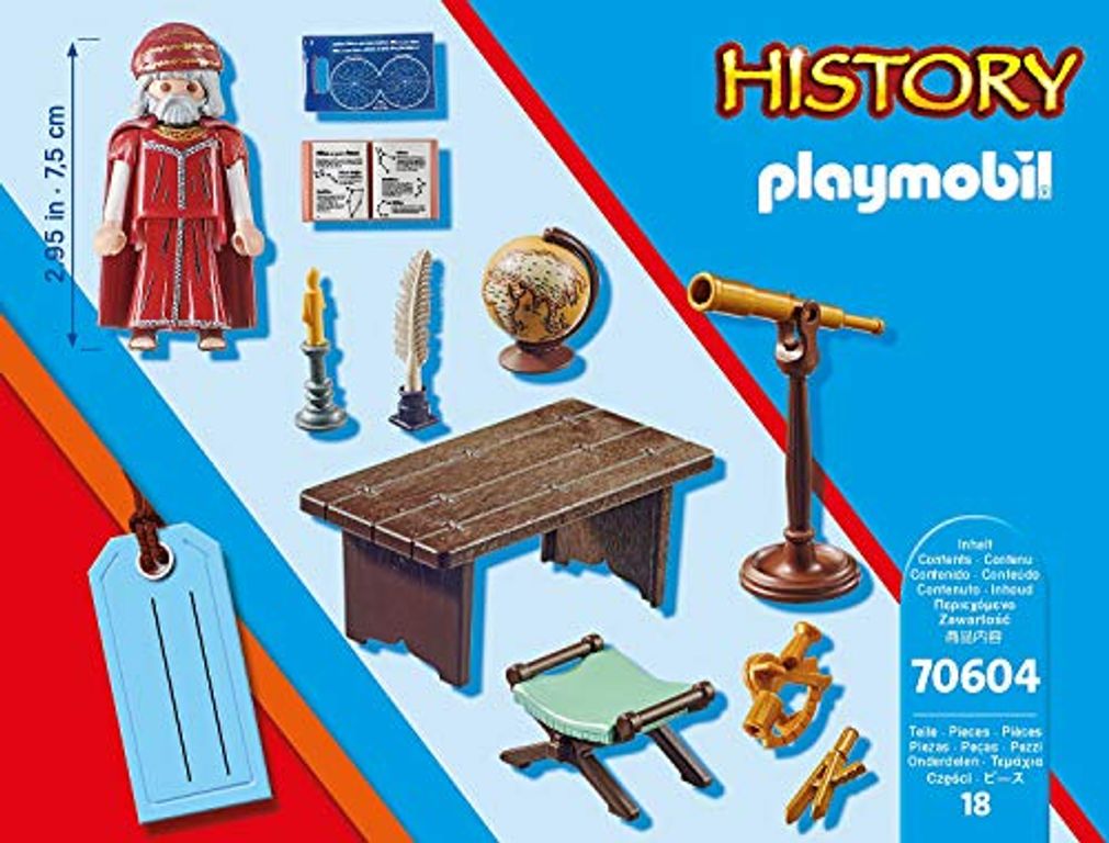 Playmobil® History Astronomer back of the box