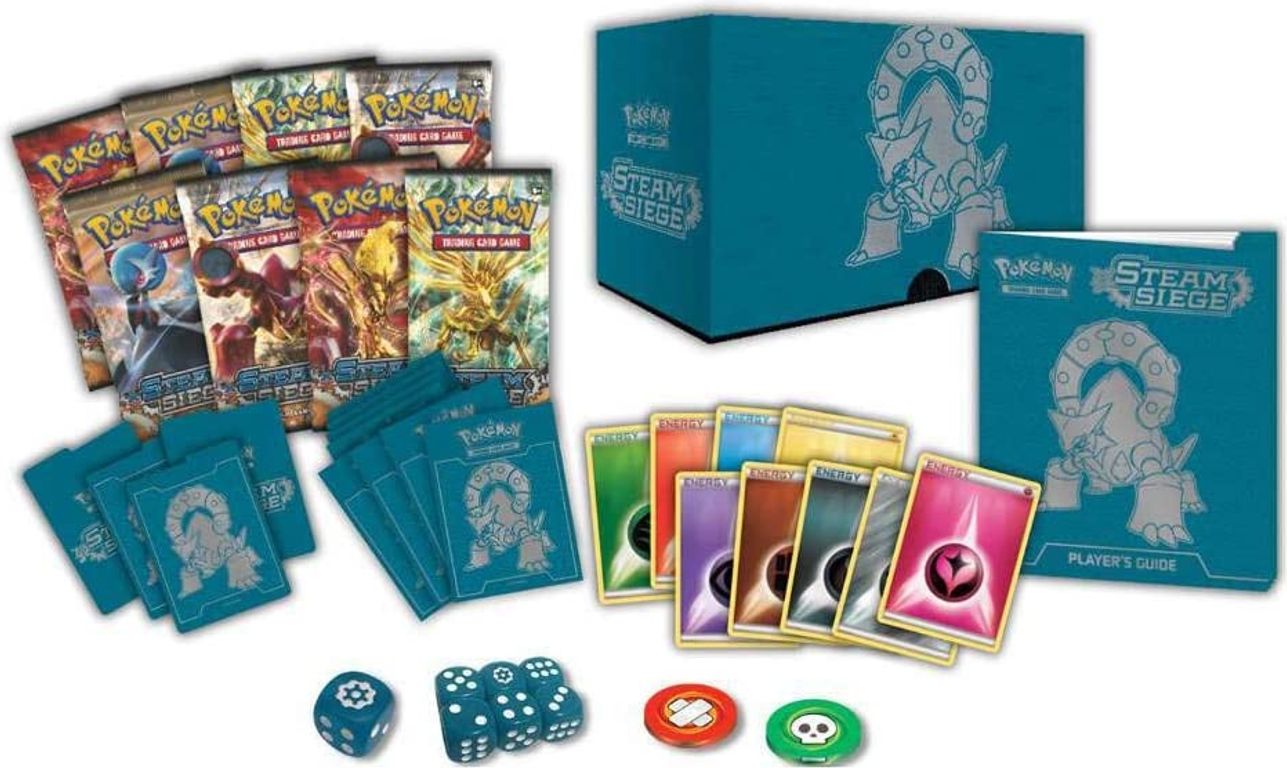 Pokémon Elite Trainer box XY11 Steam Siege components