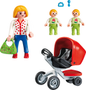 Playmobil® City Life Mother with Twin Stroller components
