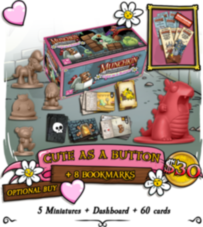 Munchkin Dungeon: Cute as a Button components