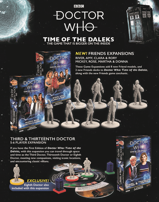 Doctor Who: Time of the Daleks – River, Amy, Clara & Rory back of the box