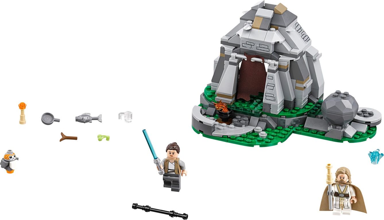 LEGO® Star Wars Entraînement sur l'île d'Ahch-To™ composants