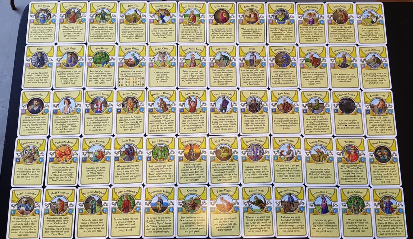 Agricola: Corbarius Deck kaarten