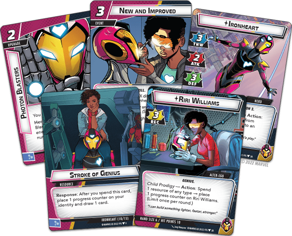 Marvel Champions: The Card Game – Ironheart Hero Pack kaarten