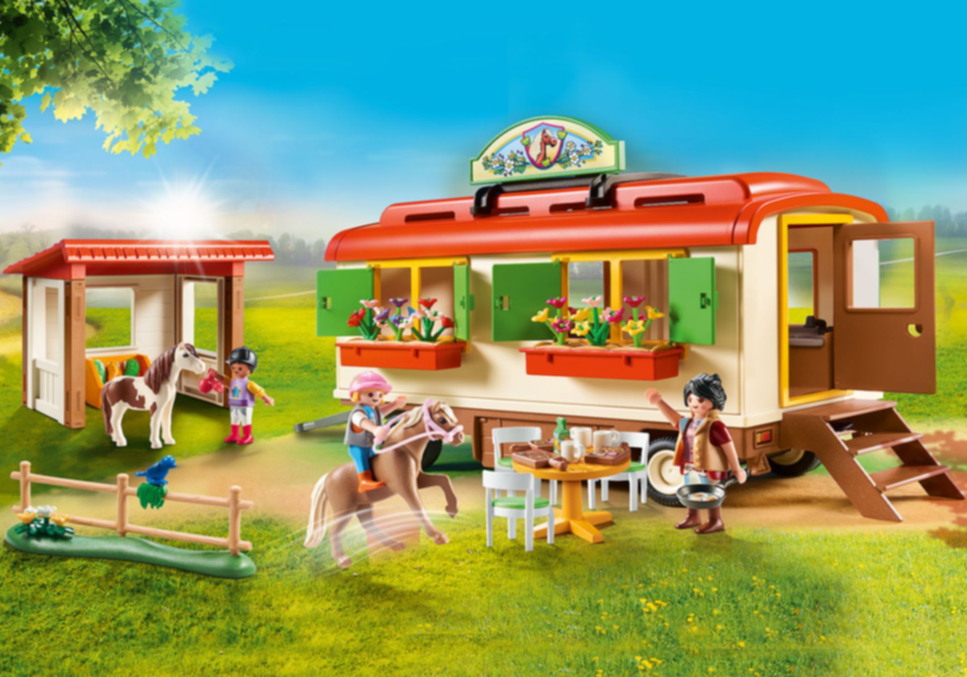 Playmobil® Country Pony Shelter with Mobile Home