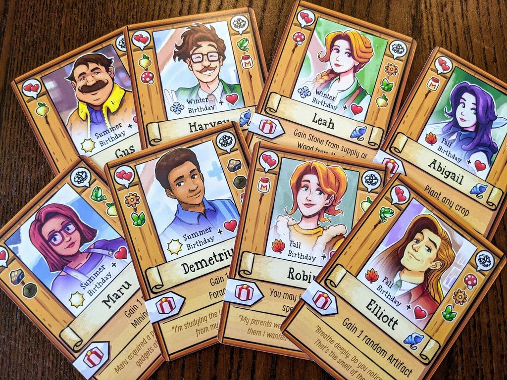 Stardew Valley: The Board Game cartes