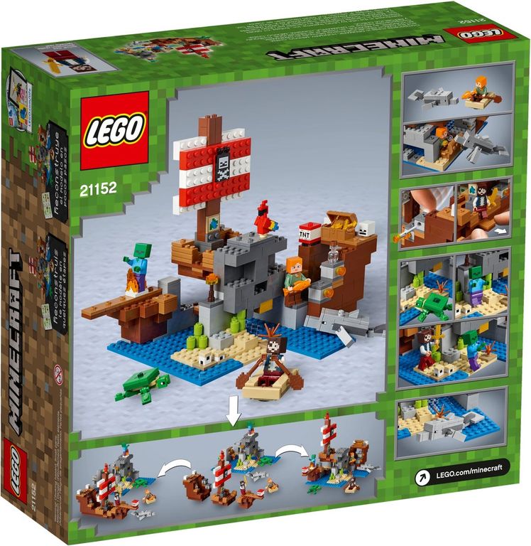 LEGO® Minecraft The Pirate Ship Adventure back of the box