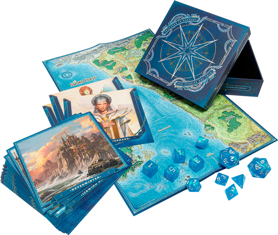 D&D Forgotten Realms Laeral Silverhand's Explorer's Kit componenti