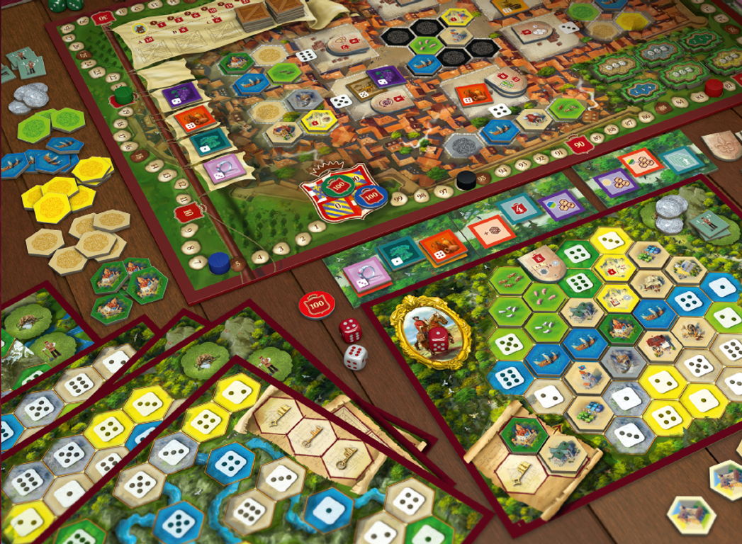 The Castles of Burgundy (20th Anniversary) components