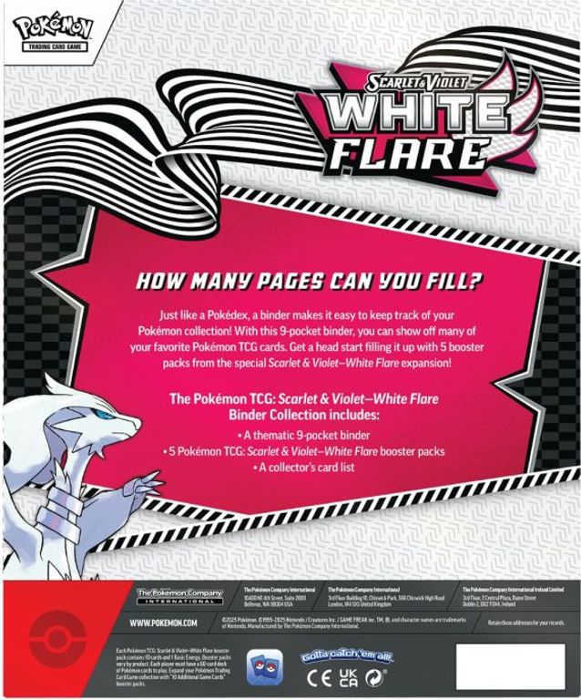 Pokémon Tcg: Scarlet & Violet - Black Bolt/White Flare Binder Collection: Zekrom/Reshiram back of the box