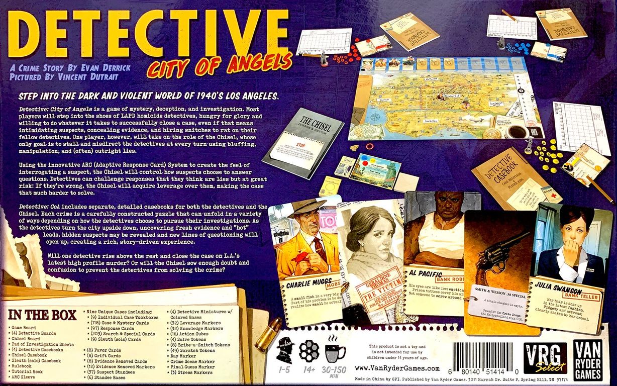 Detective: City of Angels back of the box